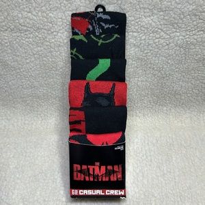 NWT The Batman 6 Pair Casual Crew Socks